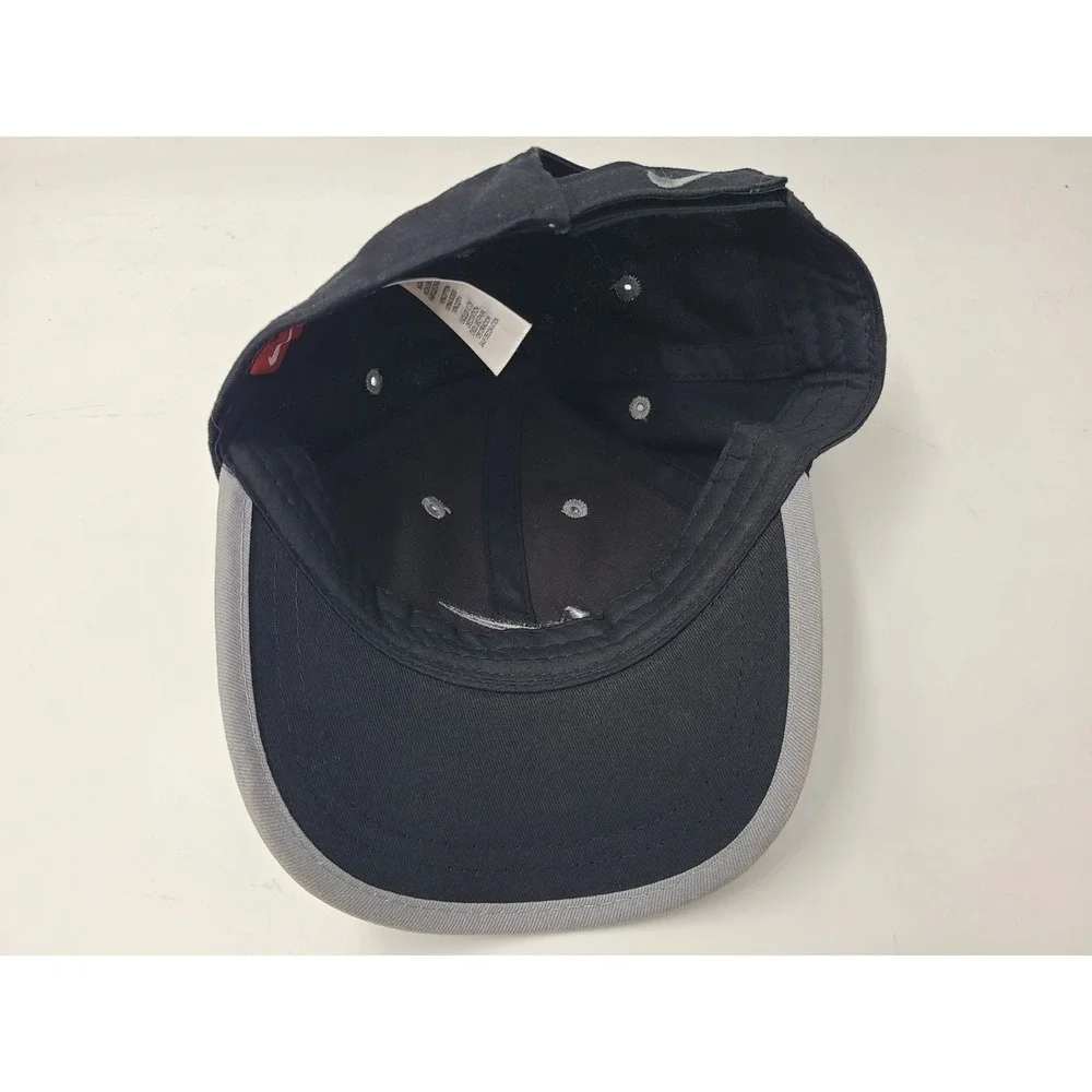 Youth Size 4-7 Nike Adjustable Hat Cap‎ Cotton Swoosh Logo Boy Girl Black Gray